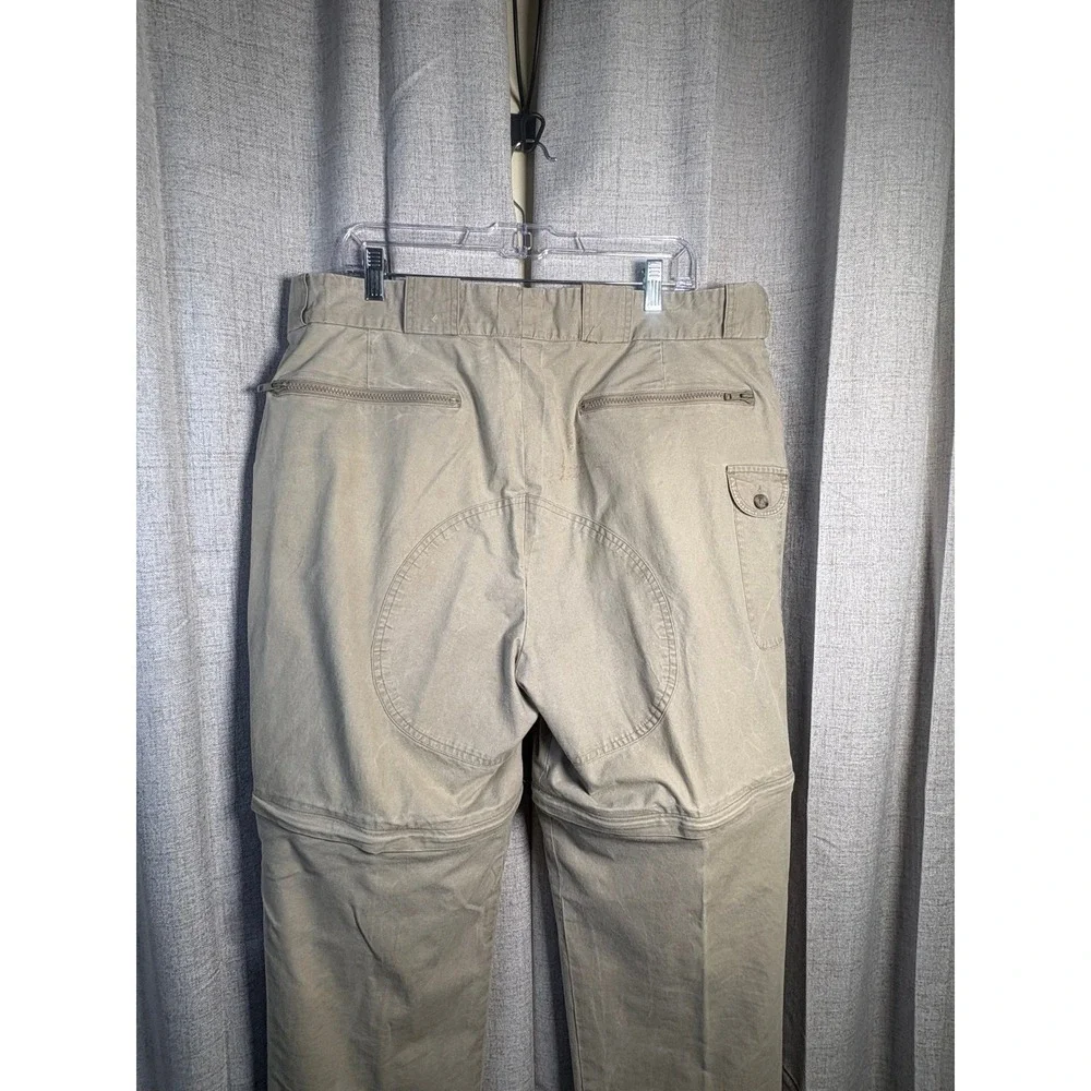 Banana Republic Mens Tan Zip Off Convertible Safari Cargo Pants 38x30 Vintage